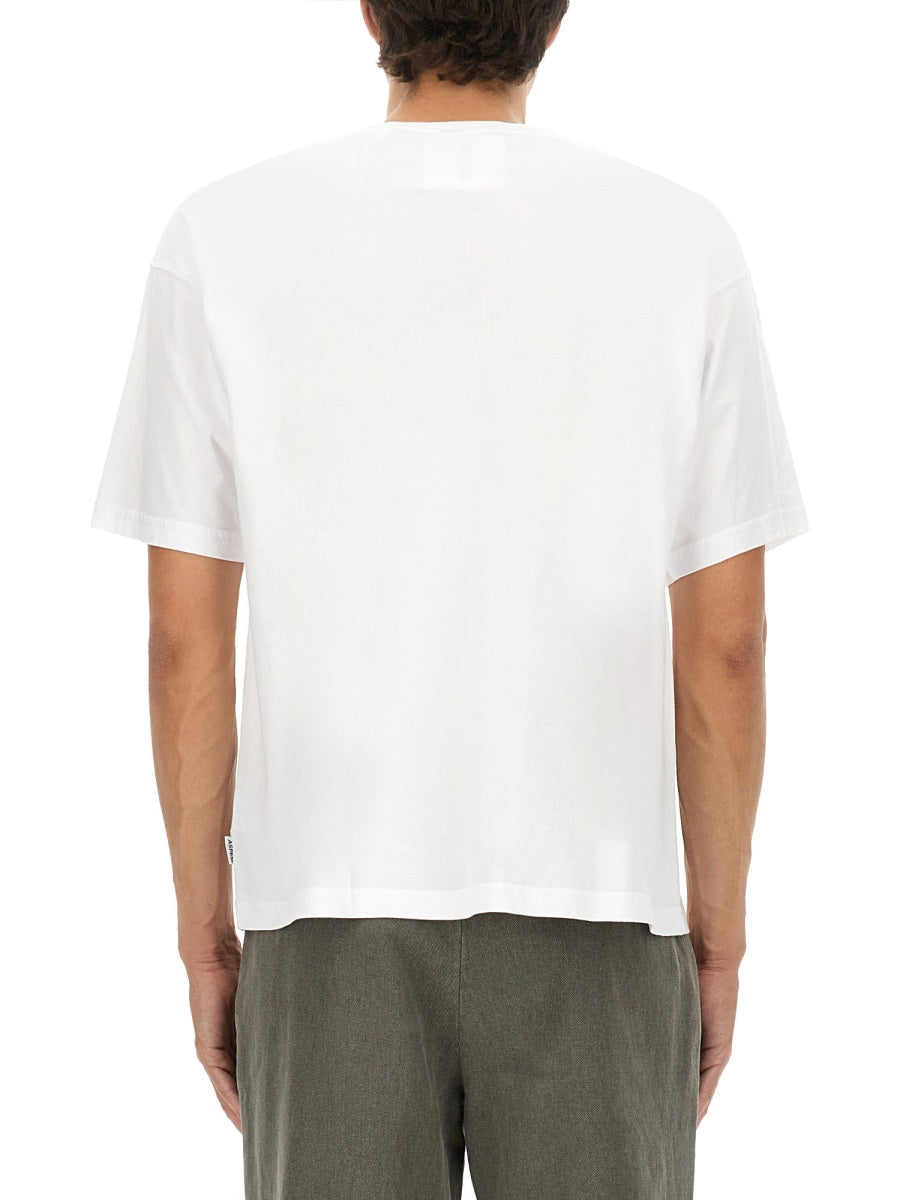 Aspesi Logo-Print Cotton T-Shirt — White by Aspesi