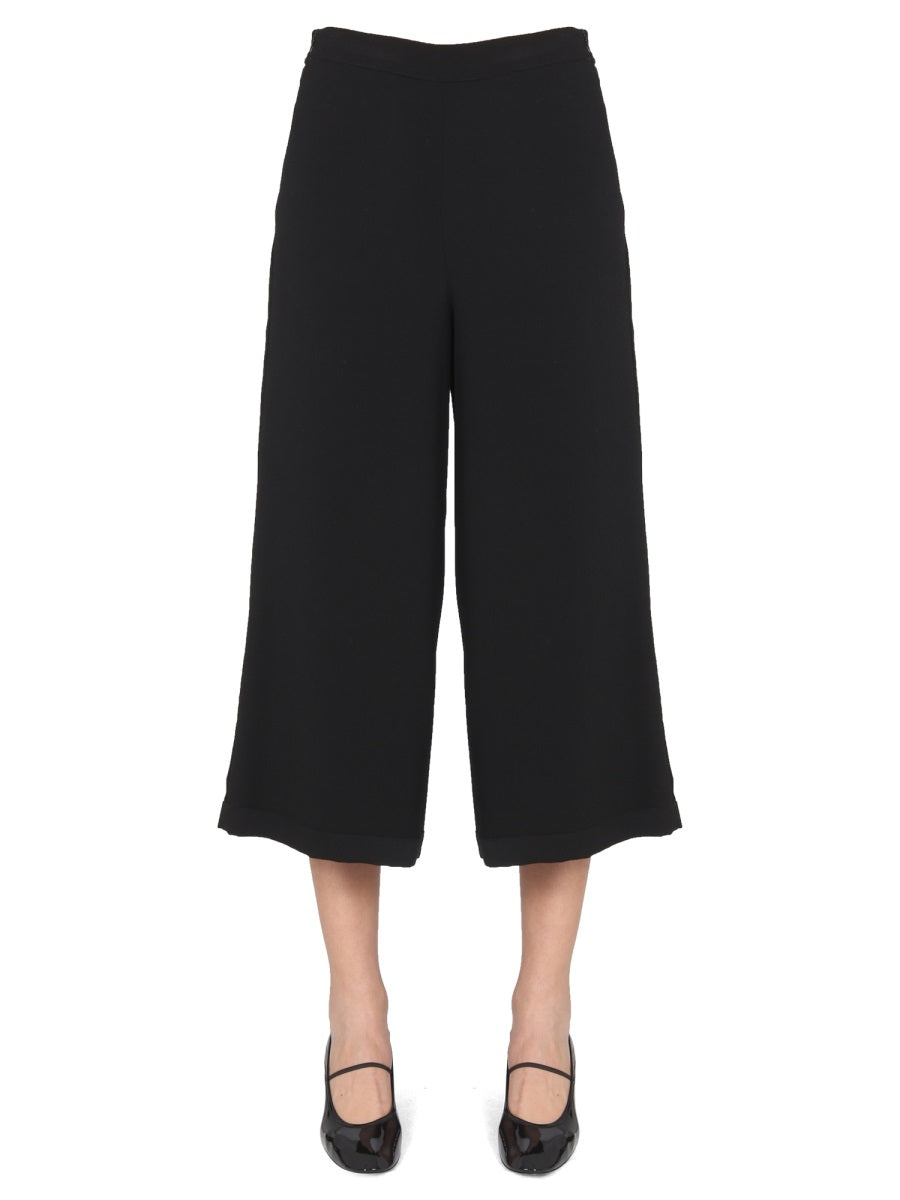 Stefano Mortari Side-Zip Cropped Cropped Trousers — Black, view 2