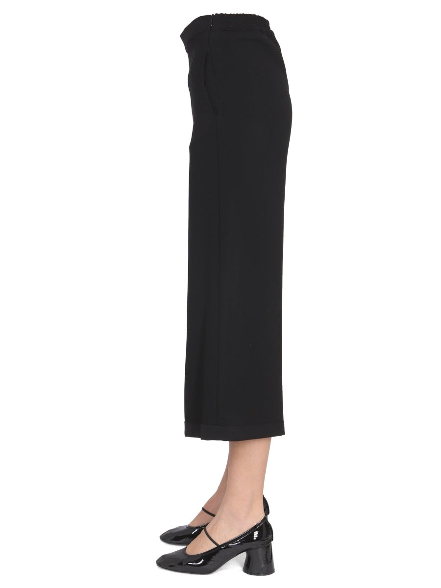 Stefano Mortari Side-Zip Cropped Cropped Trousers — Black, view 3