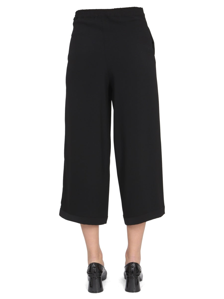 Stefano Mortari Side-Zip Cropped Cropped Trousers — Black, view 4