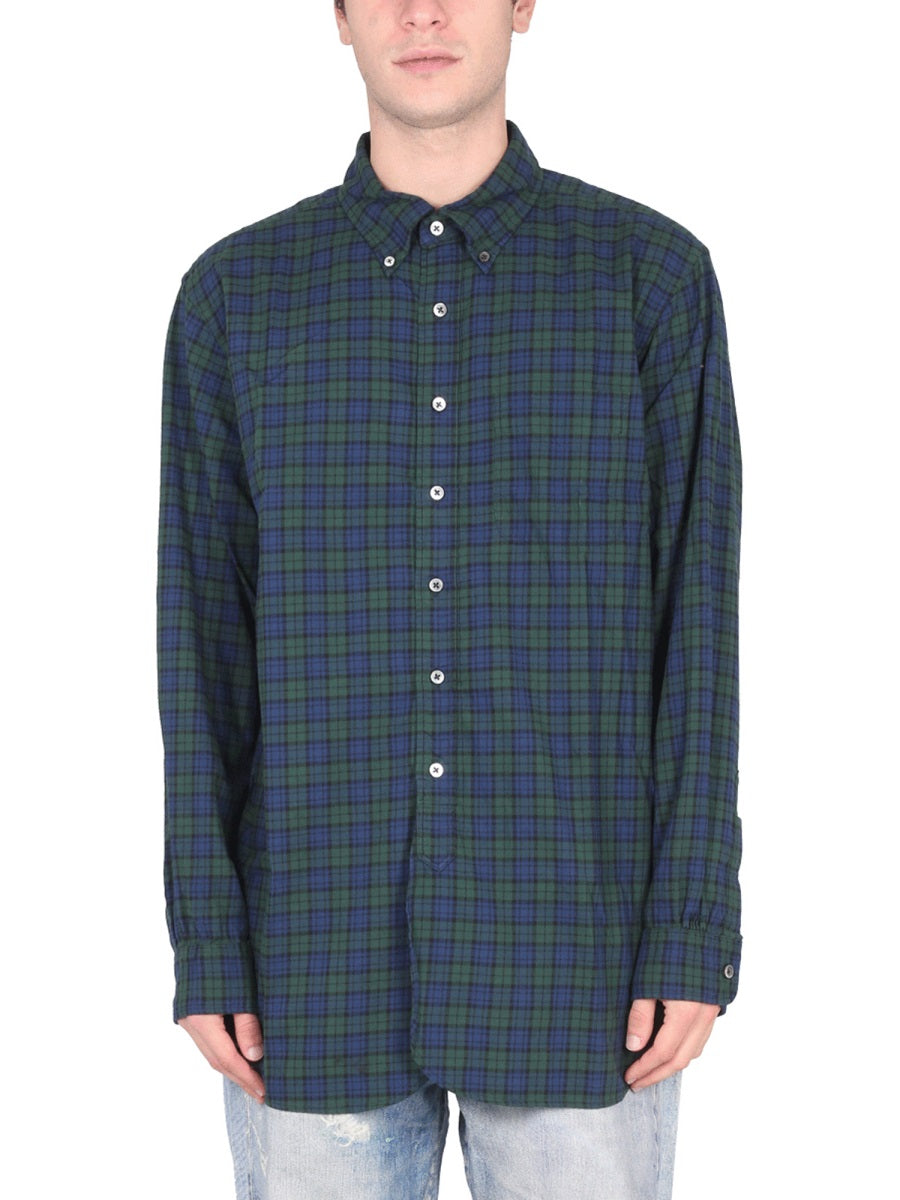 Engineered Garments Oversize Fit Cotton Shirt — Black by Engineered Garments