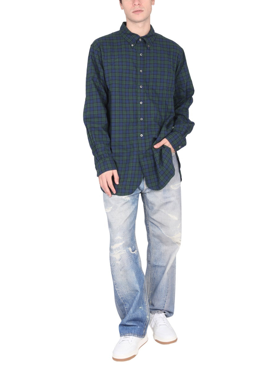 Engineered Garments Oversize Fit Cotton Shirt — Black, view 3