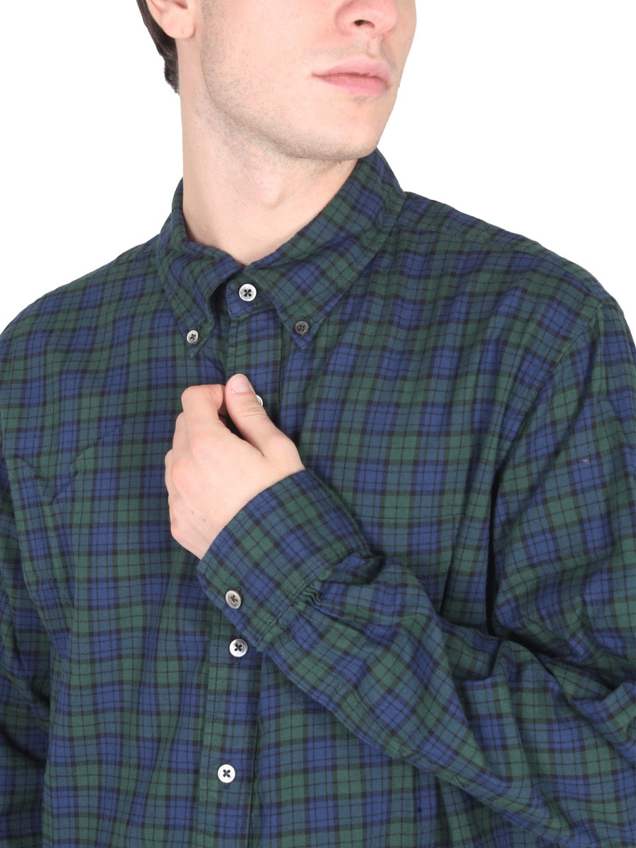 Engineered Garments Oversize Fit Cotton Shirt — Black, view 4