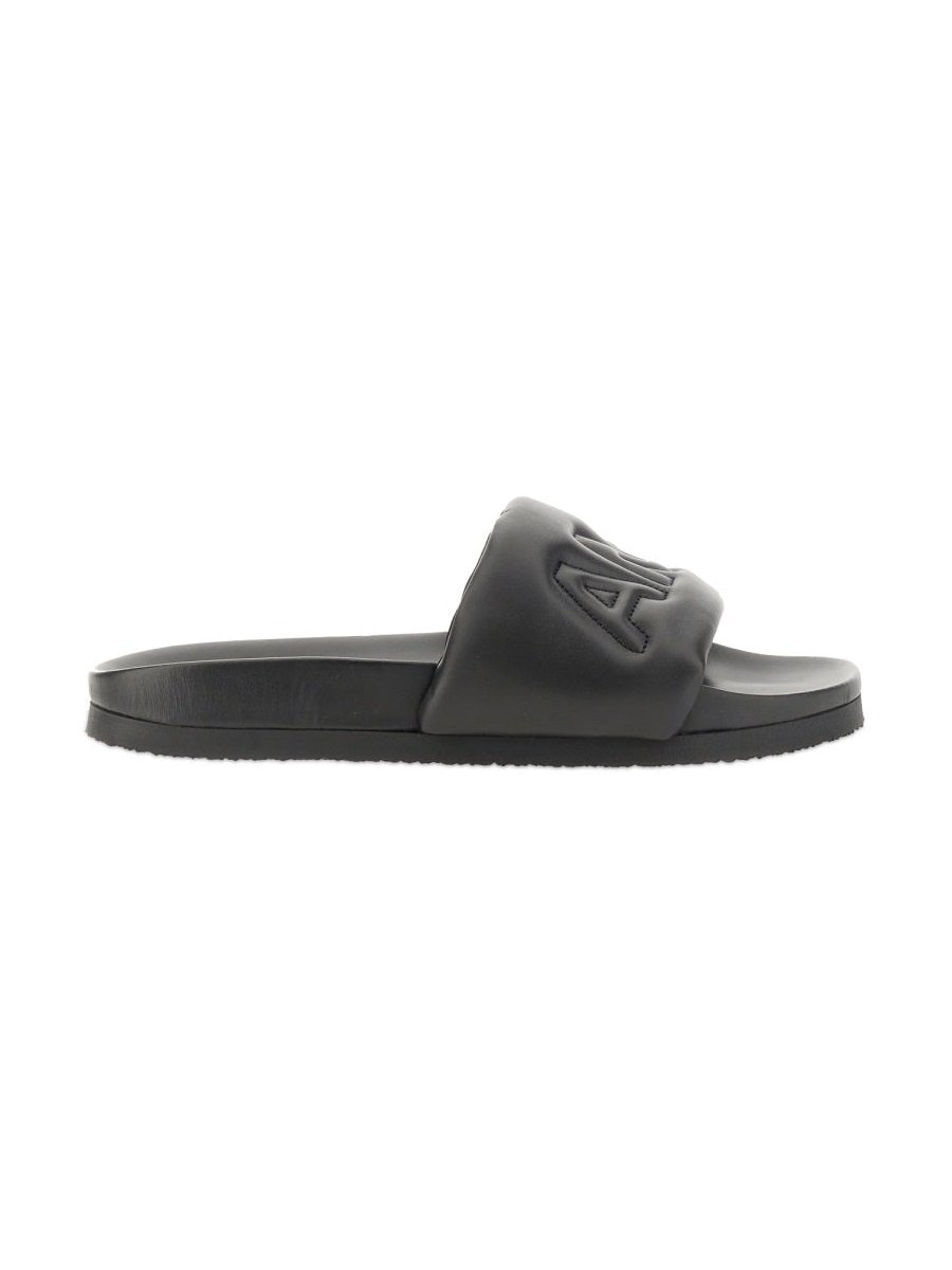 Ambush Leather Slide Sandal — Black, view 2