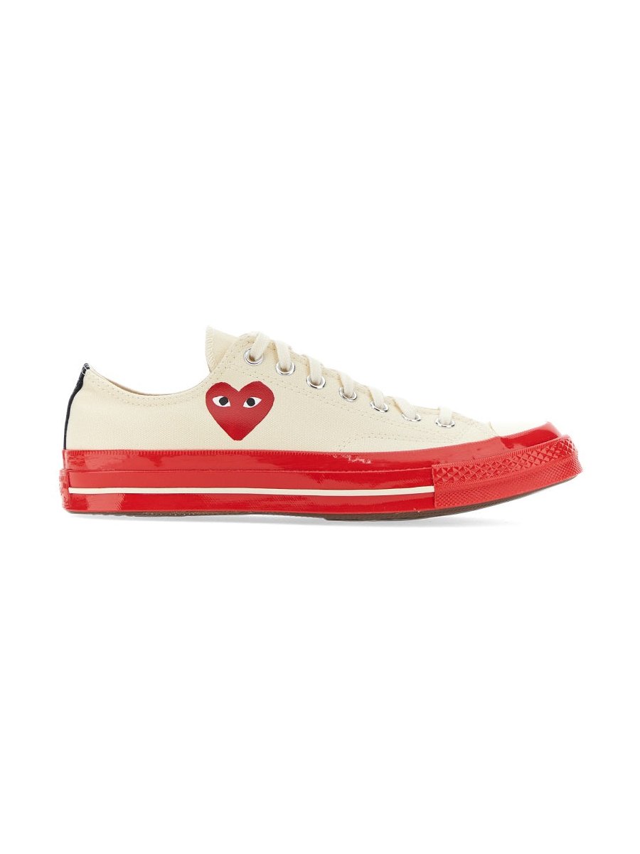 Converse Heart Print Cotton Sneaker — White by Converse