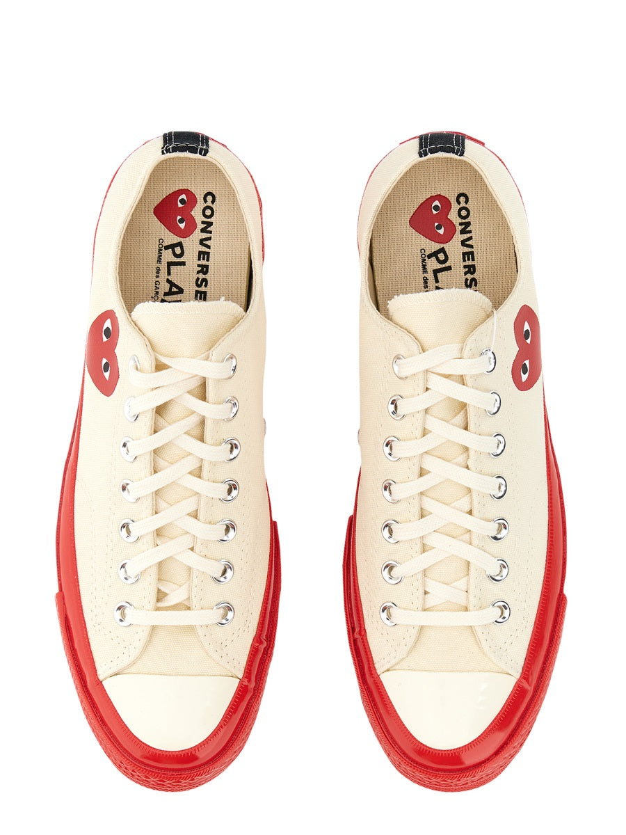 Converse Heart Print Cotton Sneaker — White, view 4