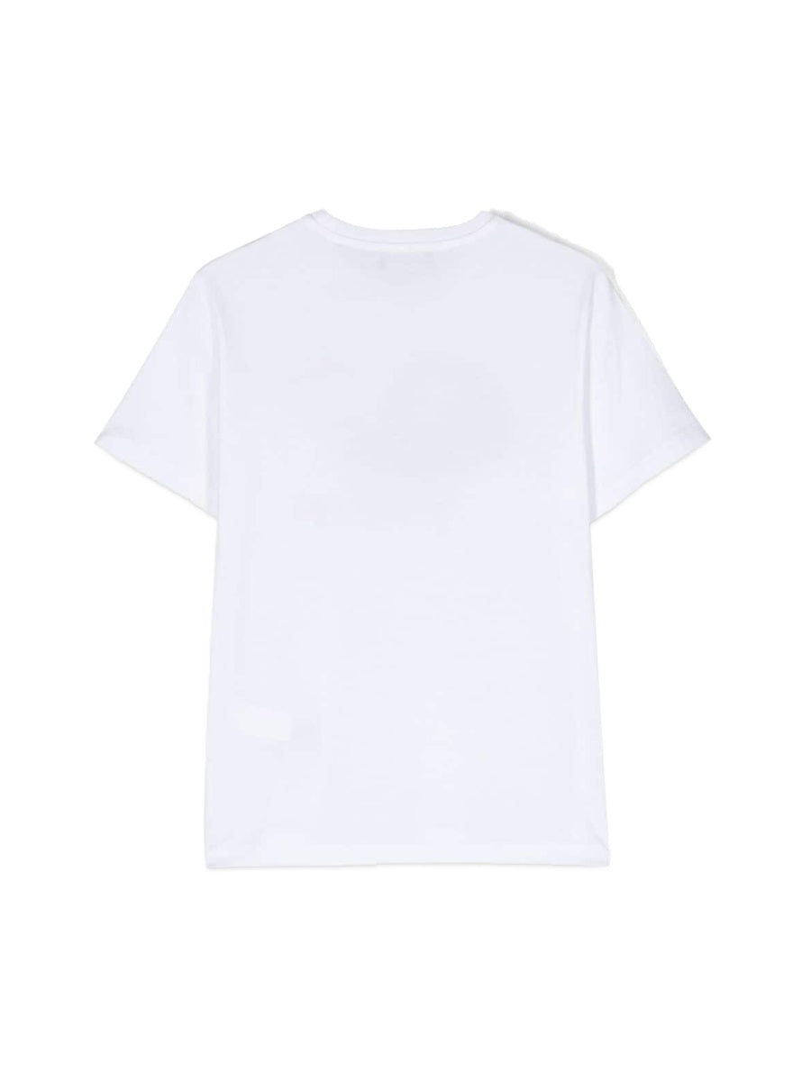 Dsquared2 Hat Print Cotton T-Shirt — White, view 2