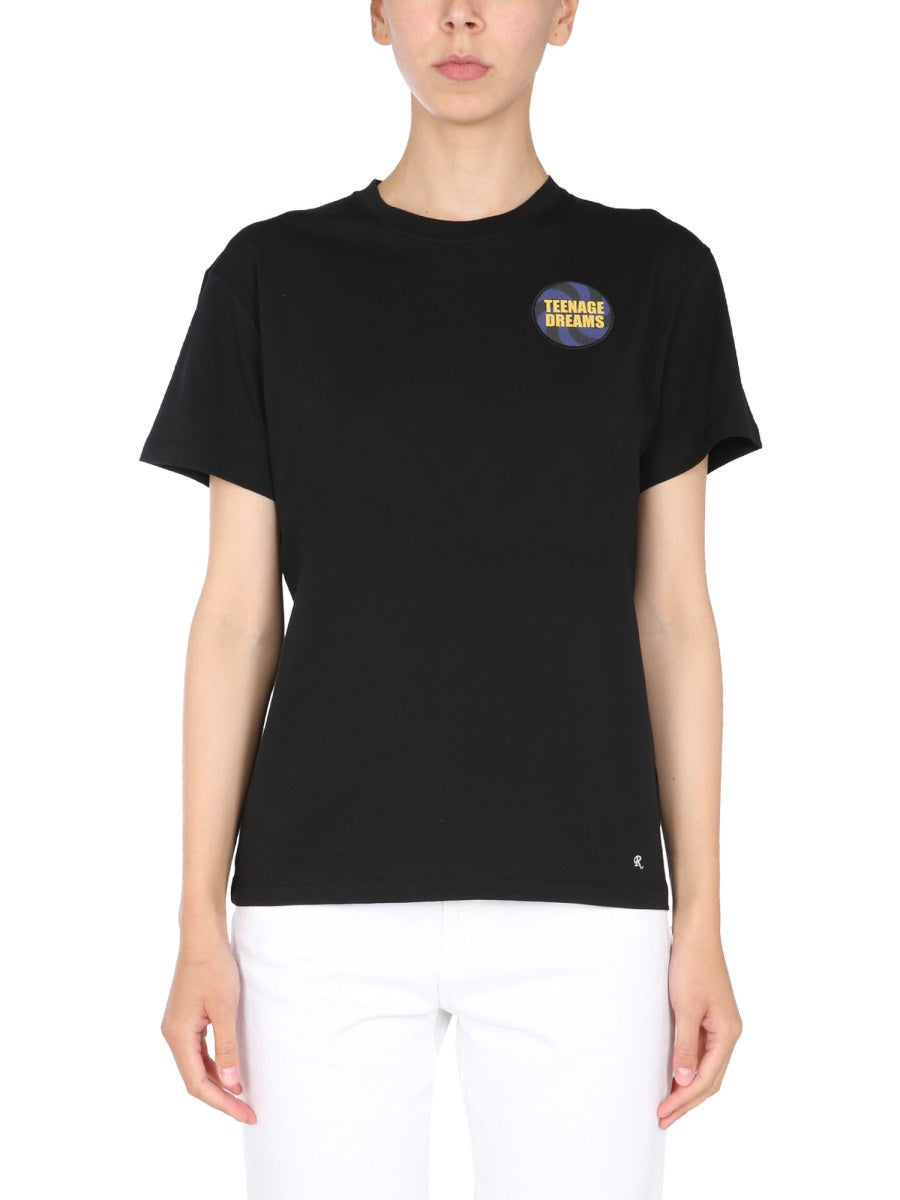 Raf Simons Crew Neck Cotton T-Shirt — Black by Raf Simons