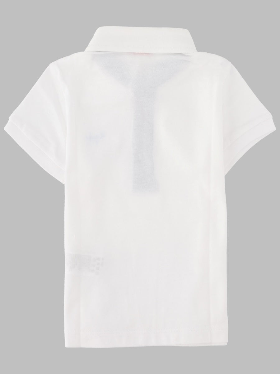 Il Gufo Cotton Polo Shirt — Blue, view 2
