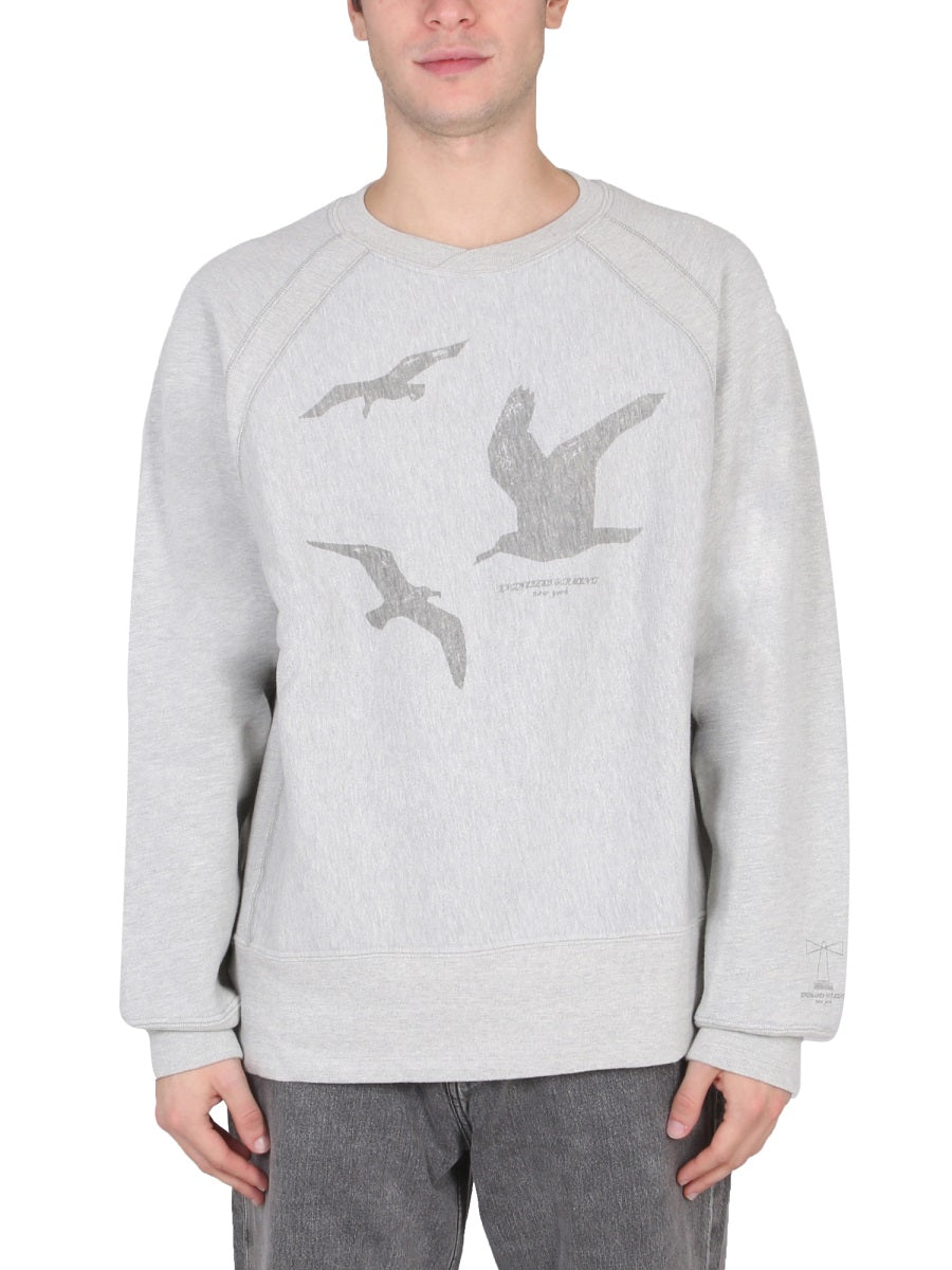 Engineered Garments Crossbar Design Cotton Sweatshirt — Gray by Engineered Garments