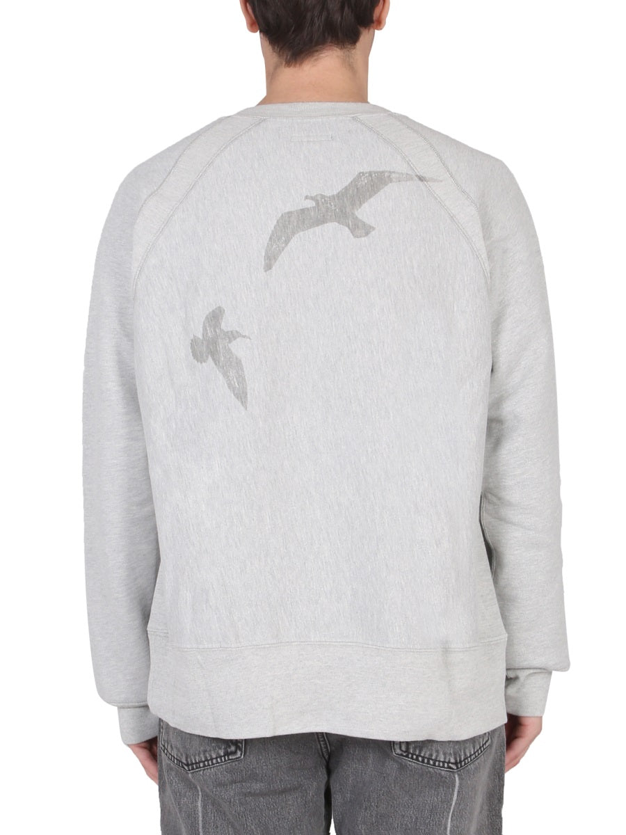 Engineered Garments Crossbar Design Cotton Sweatshirt — Gray, view 2
