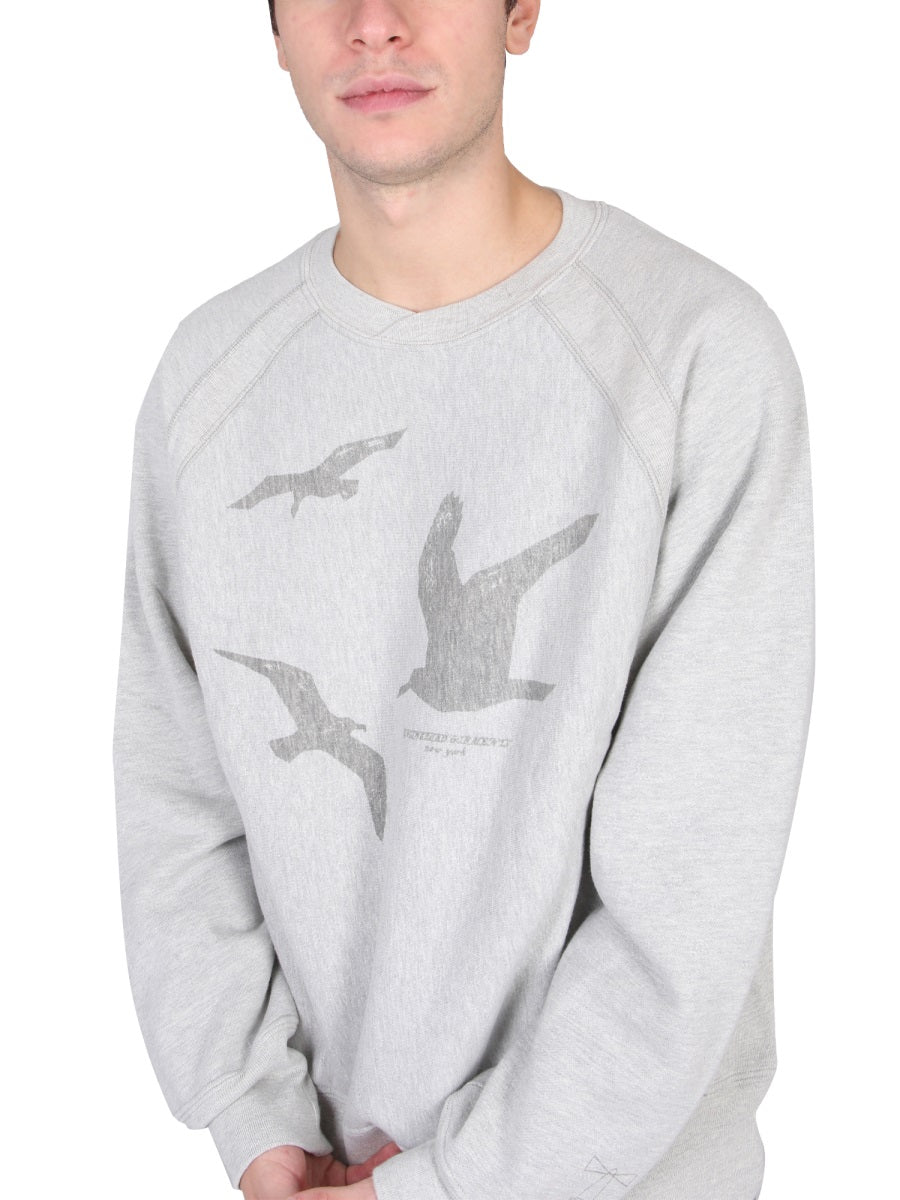 Engineered Garments Crossbar Design Cotton Sweatshirt — Gray, view 4