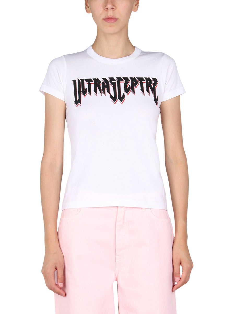 Raf Simons Logo Print T-Shirt — White by Raf Simons