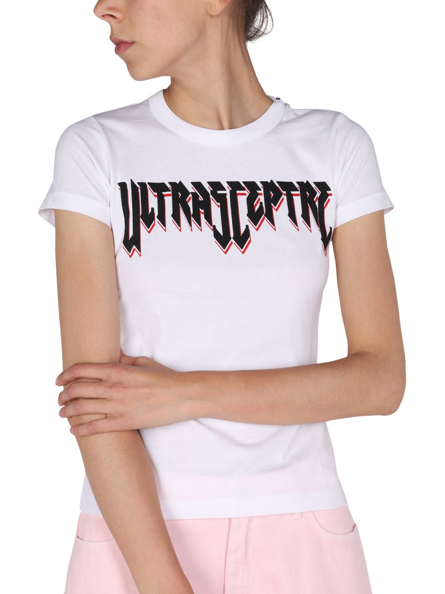 Raf Simons Logo Print T-Shirt — White, view 4