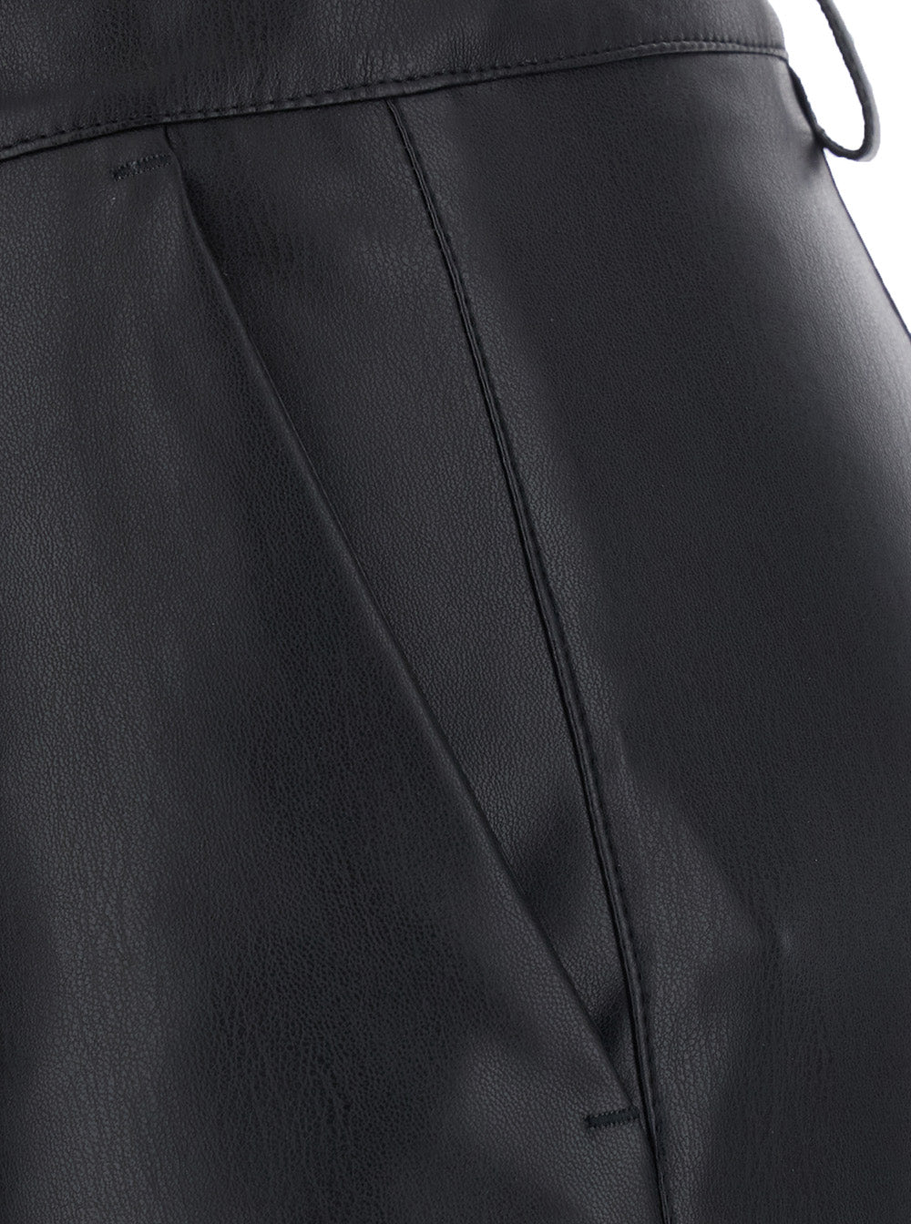 Leplain Eco-Leather Trousers — Black, view 3