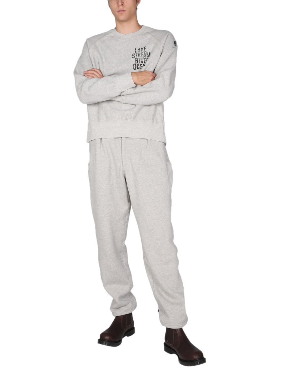 Engineered Garments Wide Leg Cotton Jogging Trousers — Gray by Engineered Garments