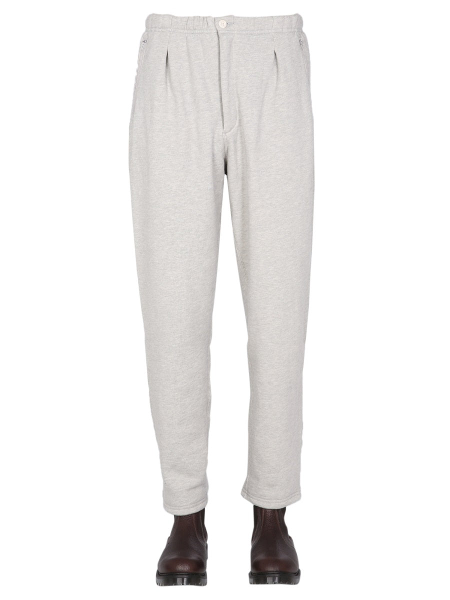 Engineered Garments Wide Leg Cotton Jogging Trousers — Gray, view 2
