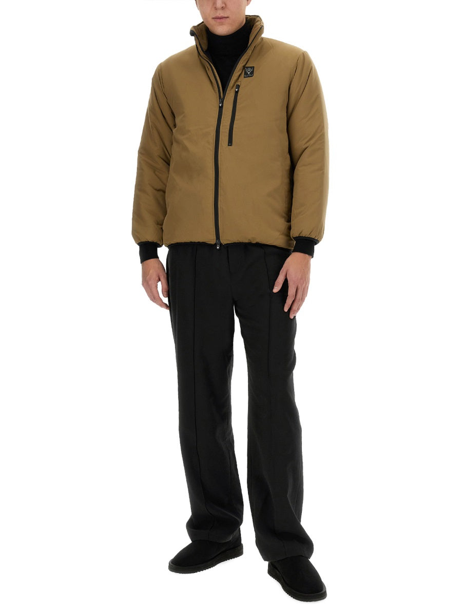 South2 West8 Logo Polyester Jacket — Brown, view 4