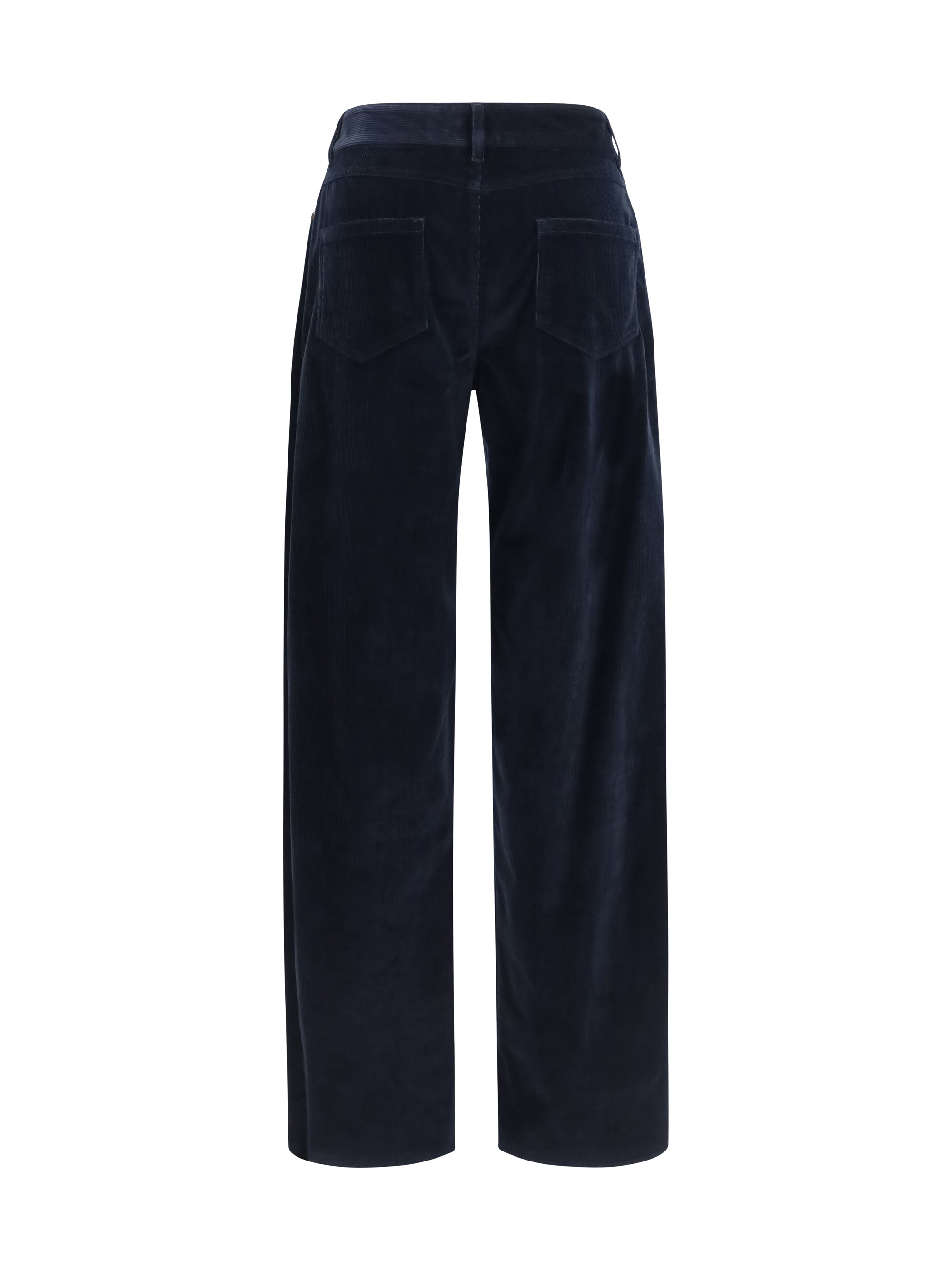 Max Mara Corduroy Velvet Trousers — Blue, view 3
