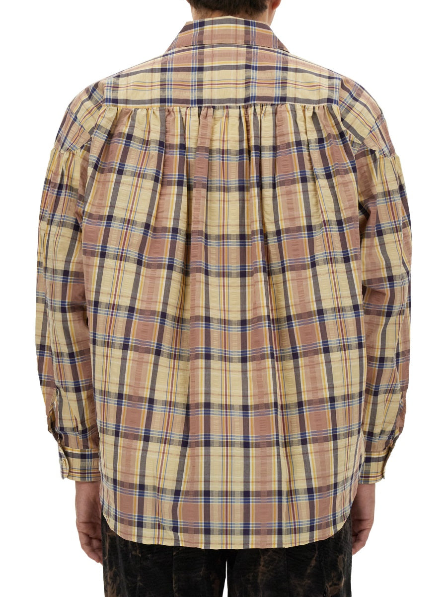 Aie Seersucker Cotton Shirt — Yellow by Aie