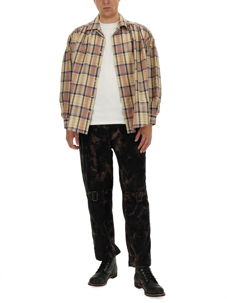 Aie Seersucker Cotton Shirt — Yellow, view 4