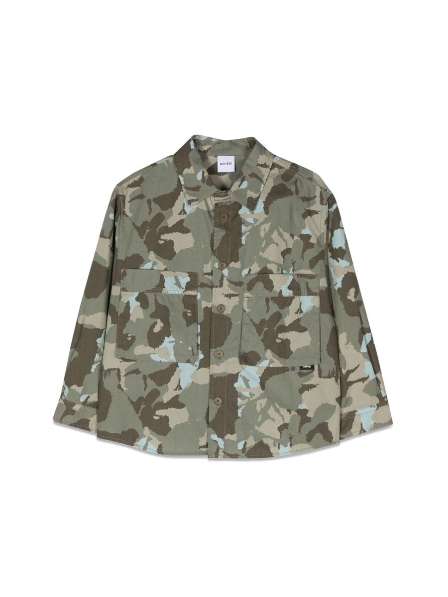 Aspesi Camouflage Cotton Shirt Jacket — Multicolor by Aspesi