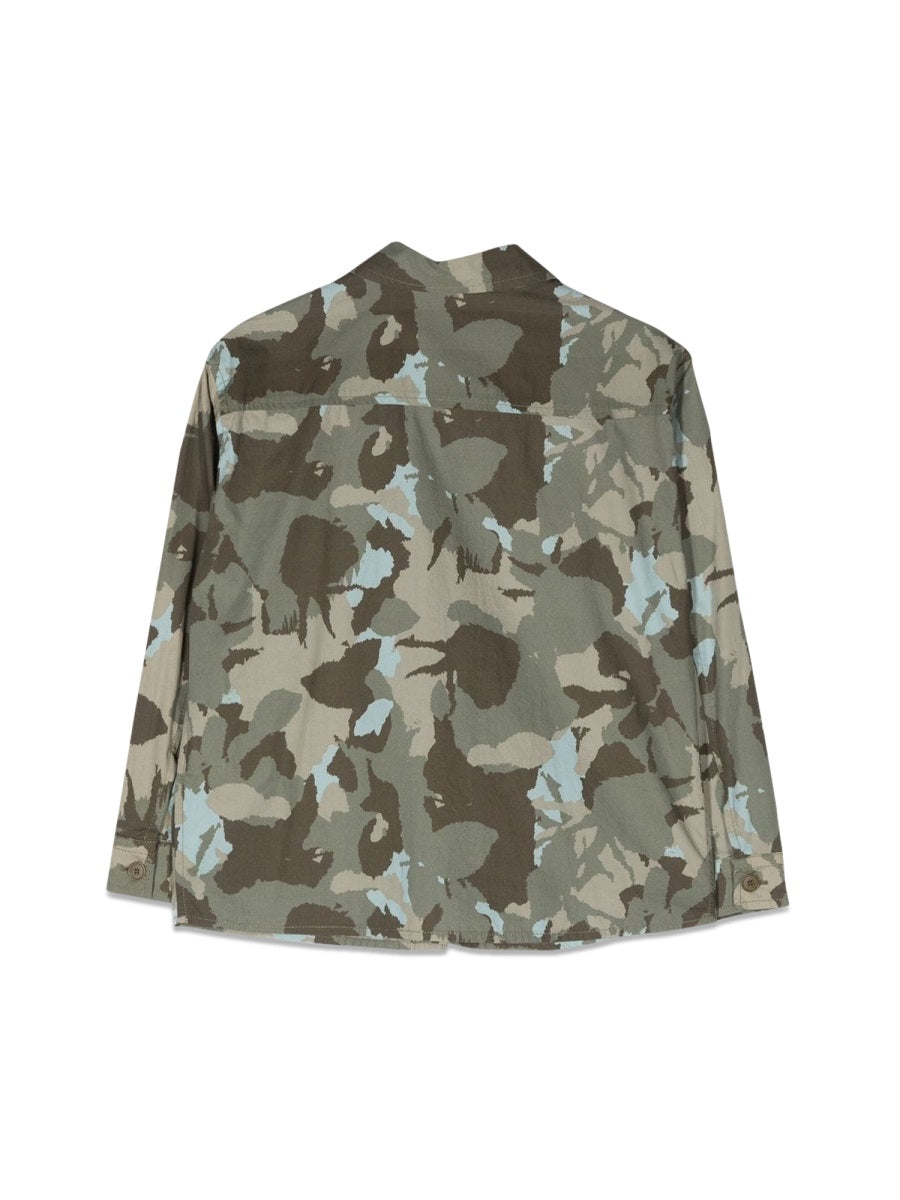 Aspesi Camouflage Cotton Shirt Jacket — Multicolor, view 2