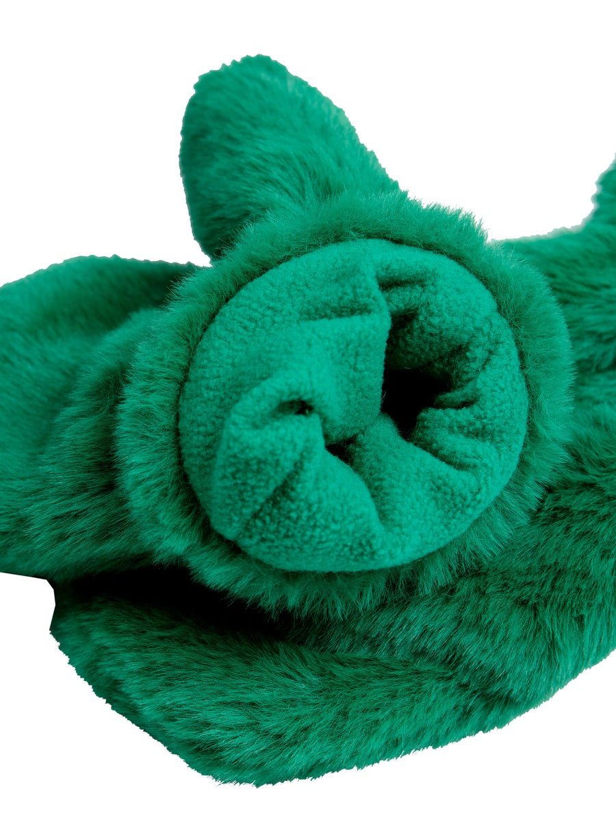 Bobo Choses Faux Fur Mittens — Green, view 4