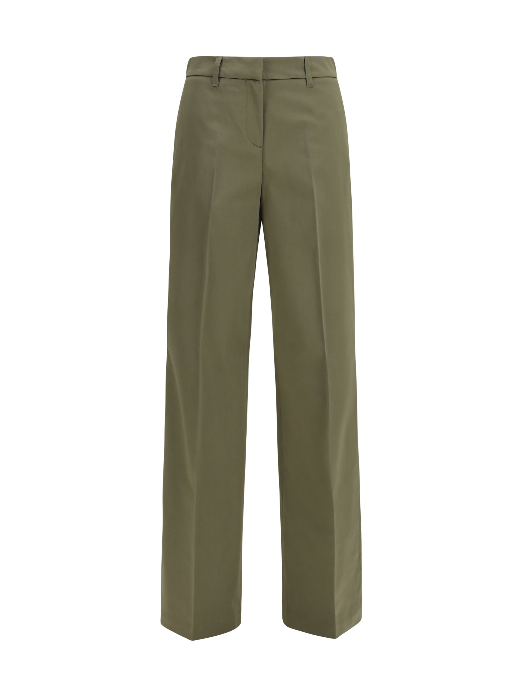 True Royal Cotton Tailored Trousers — Olive by True Royal