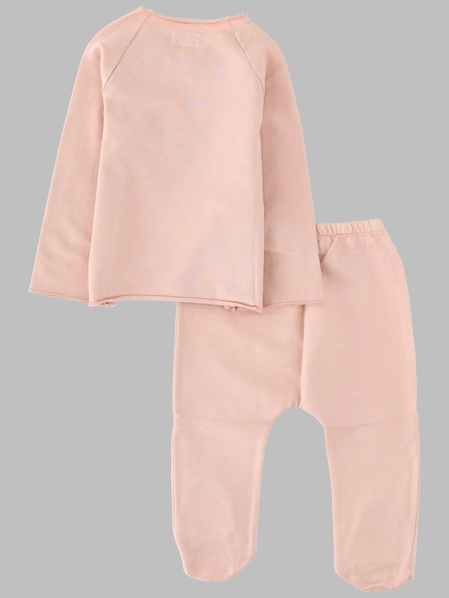 Teddy & Minou Two-Piece Cotton Pant Suit — White, view 2