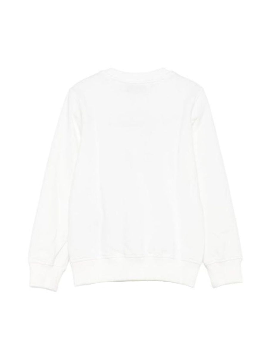 Moschino Logo Cotton Sweatshirt — White, view 3