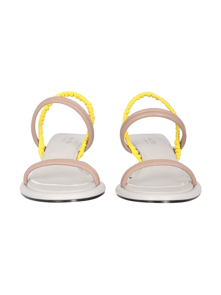 Alysi Leather Straps Sandals — Beige by Alysi