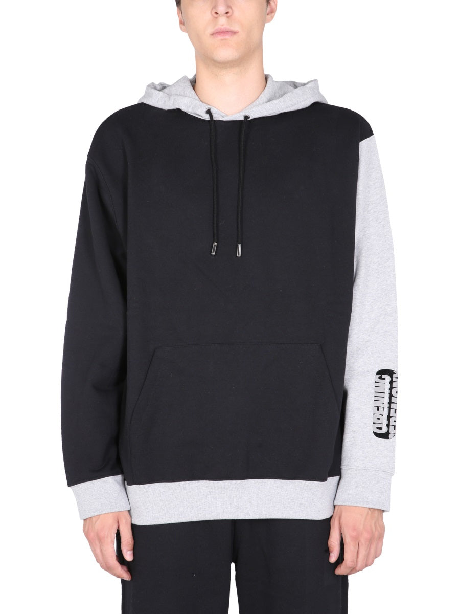Opening Ceremony Flocked Logo Sweatshirt — Black by Opening Ceremony
