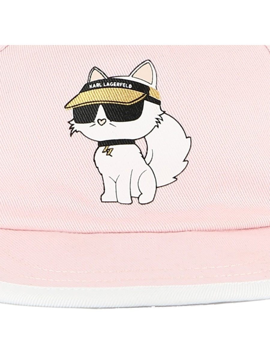 Karl Lagerfeld Z30572K_475 Cotton Sun Hat — Pink, view 4