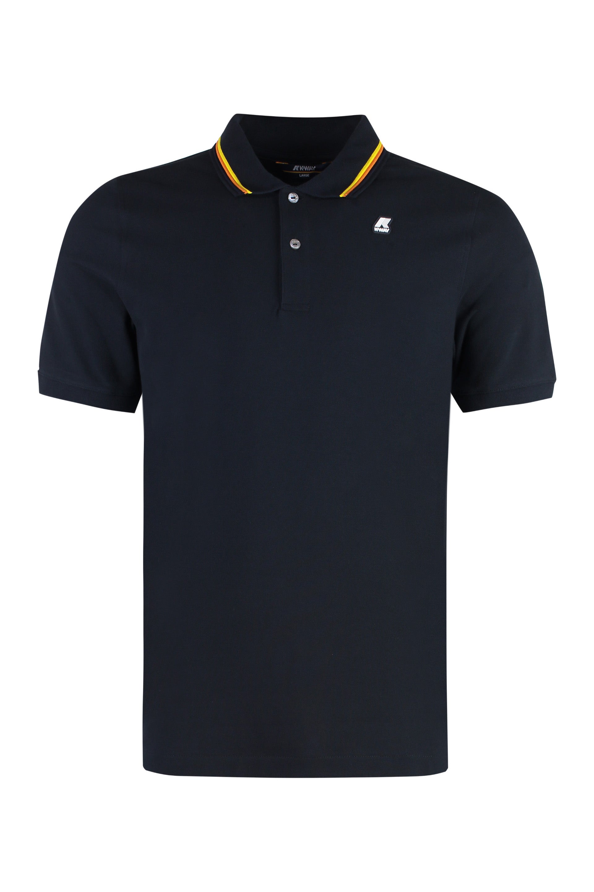 K-Way Cotton-Piqué Polo Shirt — Navy by K-Way