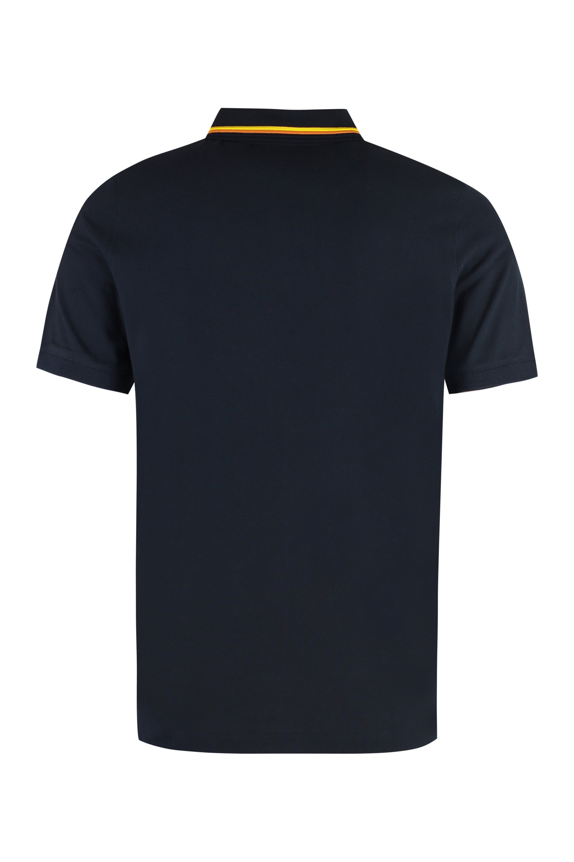 K-Way Cotton-Piqué Polo Shirt — Navy, view 2