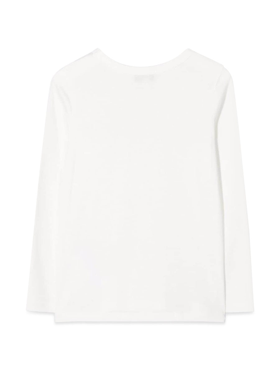 Lanvin Logo-Embroidered Cotton-Modal Blend T-Shirt — White, view 2