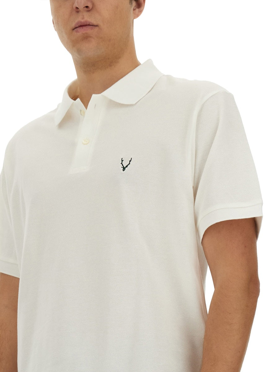 South2 West8 100% Cotton Polo Shirt — White, view 2