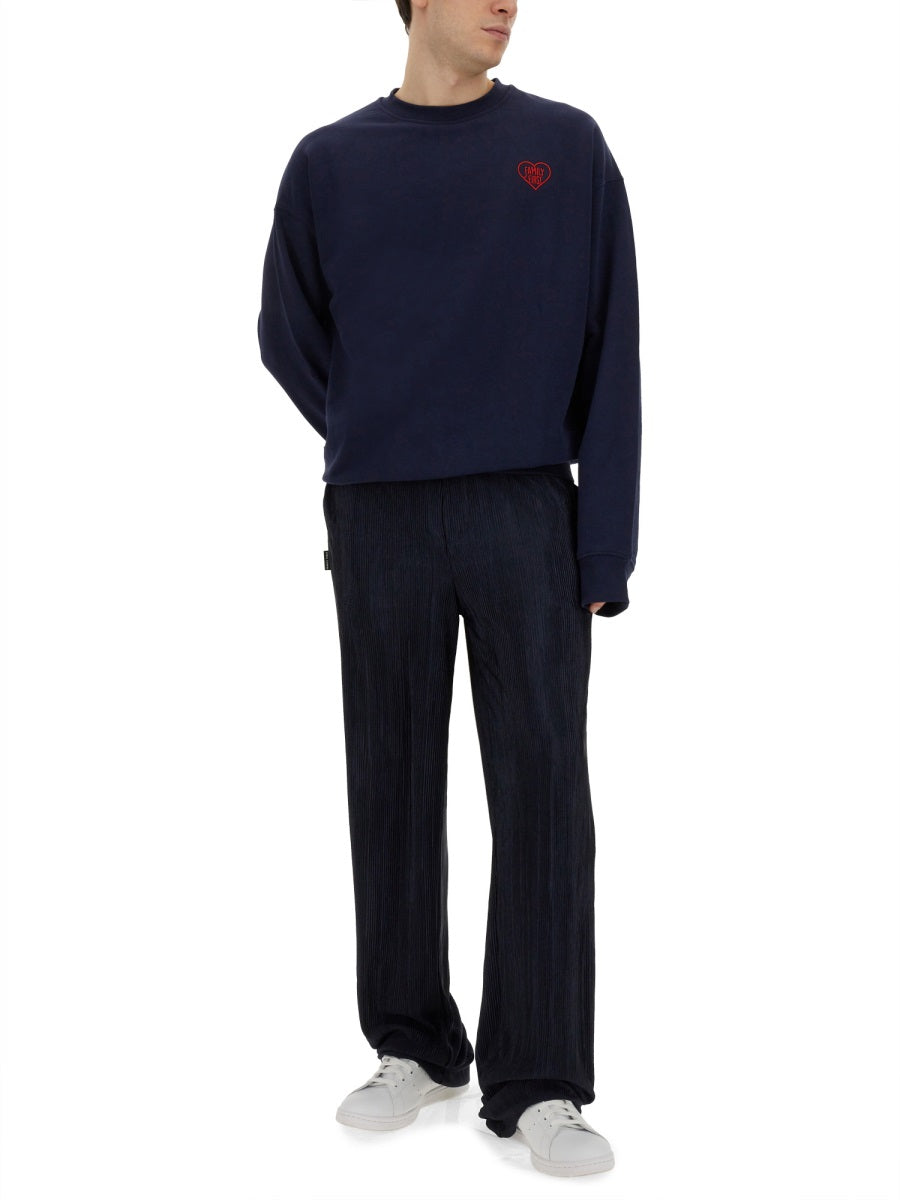 Family First Pleated Polyester Trousers — Blue, view 3