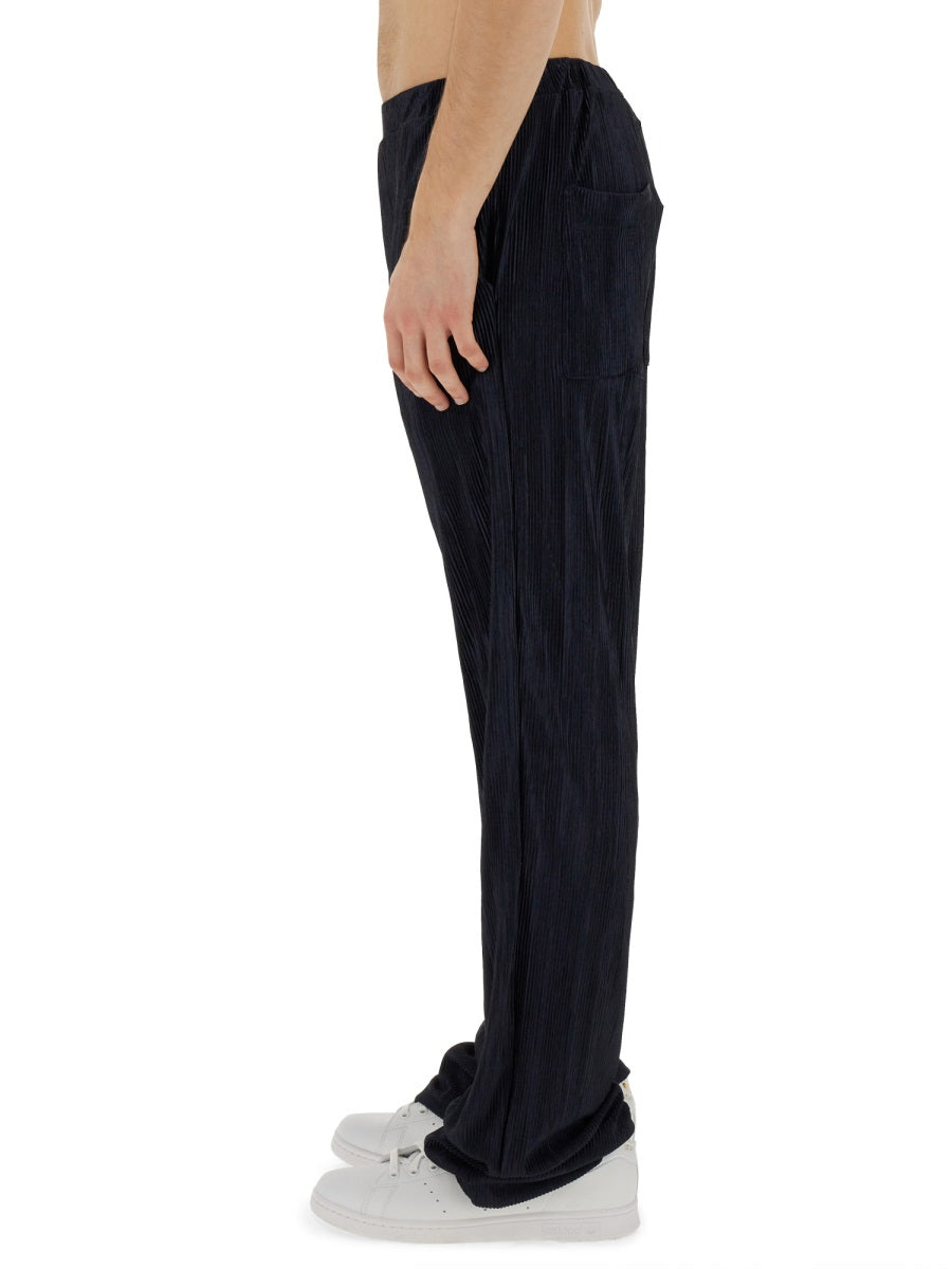 Family First Pleated Polyester Trousers — Blue, view 4