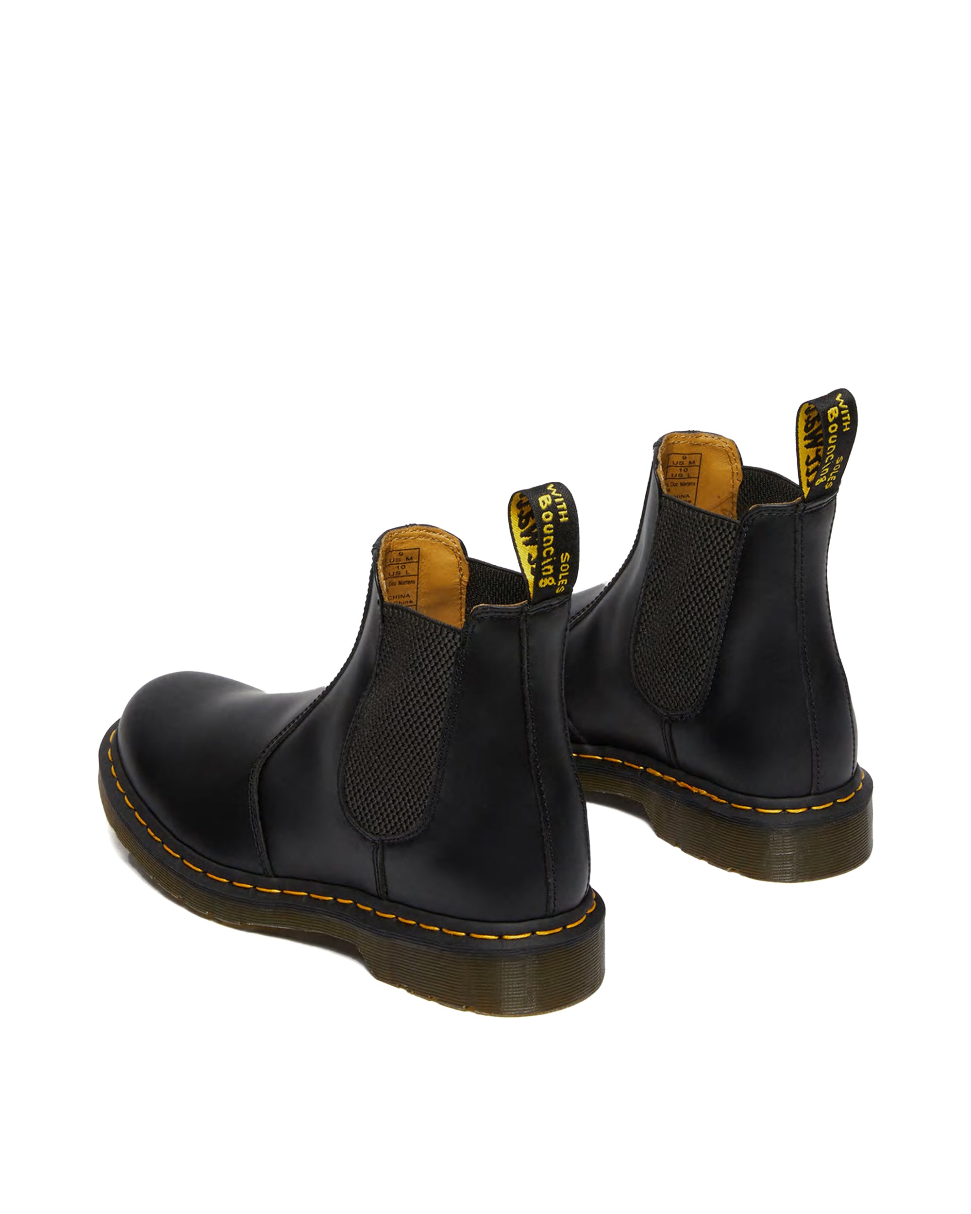 Dr. Martens Signature Yellow Welt Stitching Chelsea Boot — Black, view 2