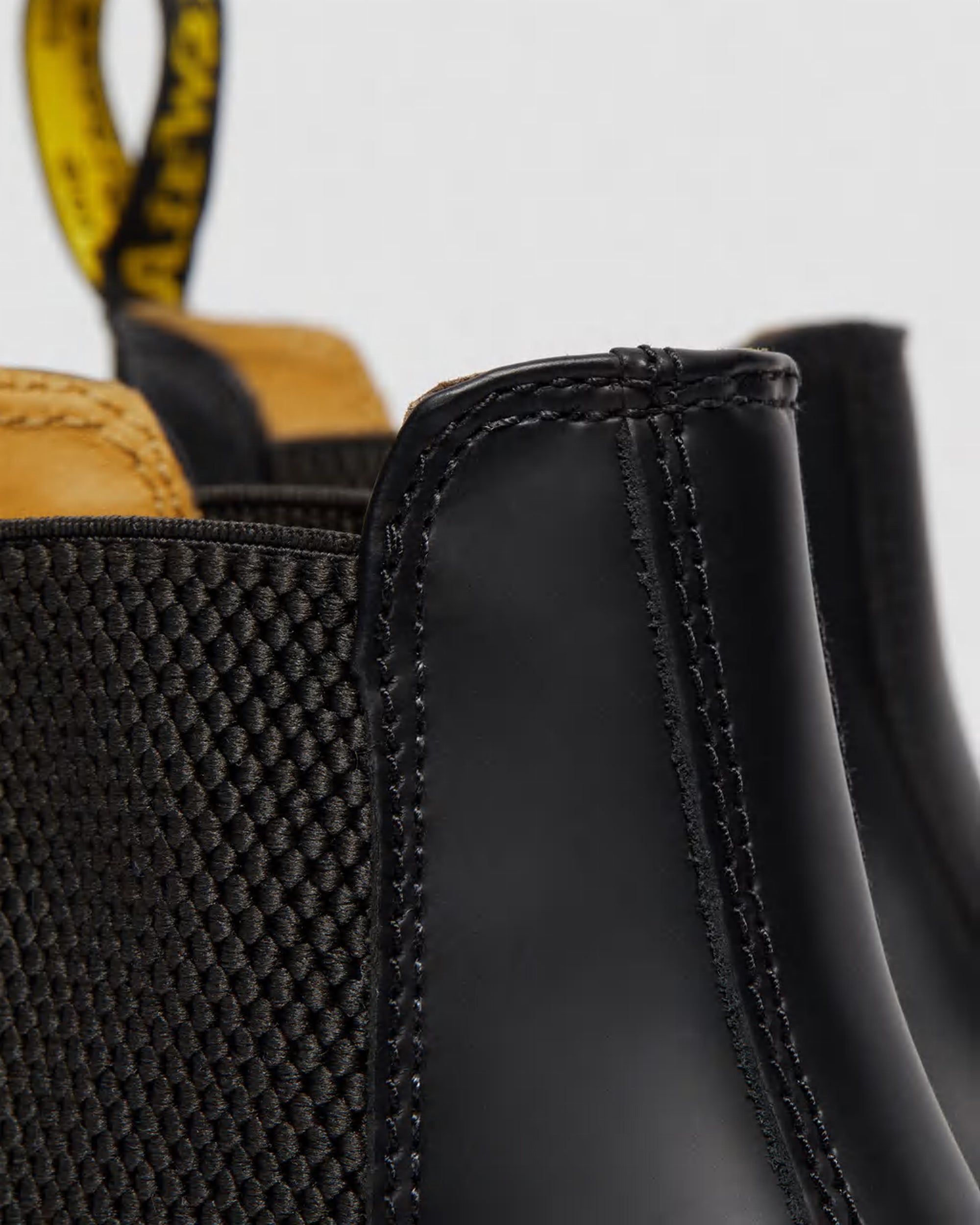 Dr. Martens Signature Yellow Welt Stitching Chelsea Boot — Black, view 3