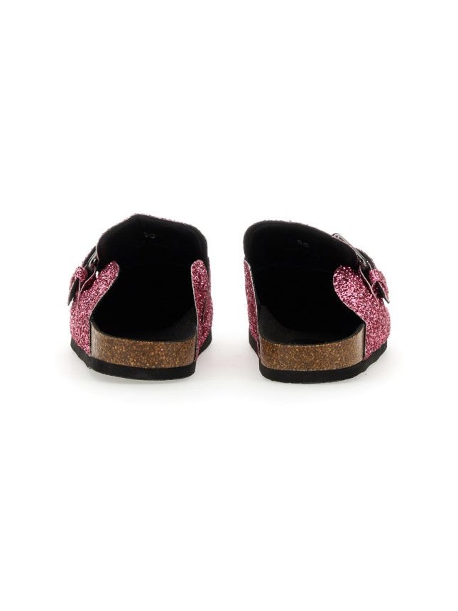 Philosophy Di Lorenzo Serafini Glitter-Finish PVC Sandal — Pink by Philosophy Di Lorenzo Serafini