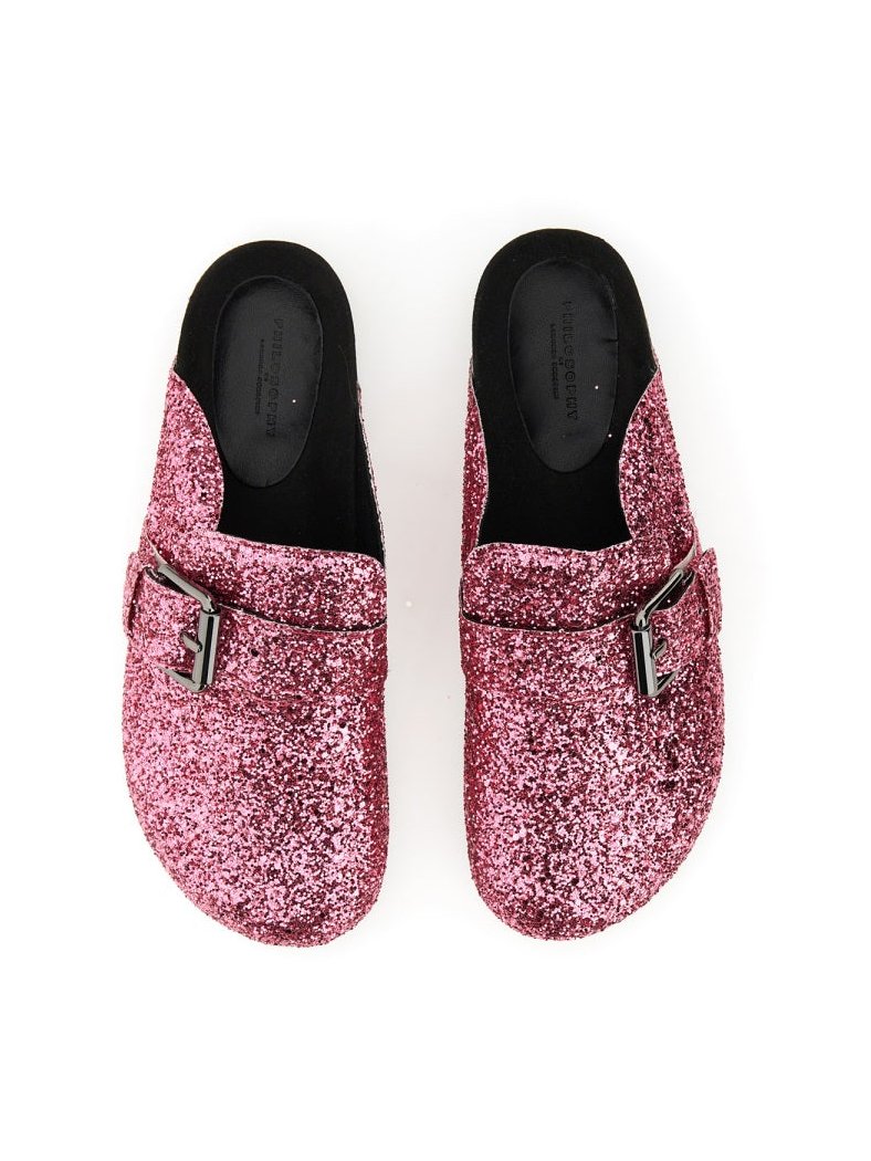 Philosophy Di Lorenzo Serafini Glitter-Finish PVC Sandal — Pink, view 4