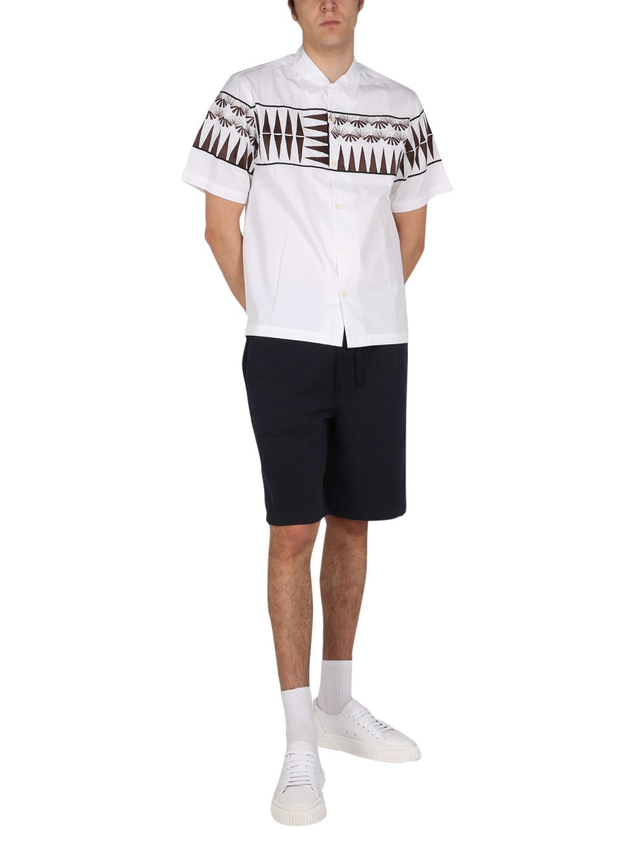 Universal Works Fleece Bermuda Shorts — Blue by Universal Works