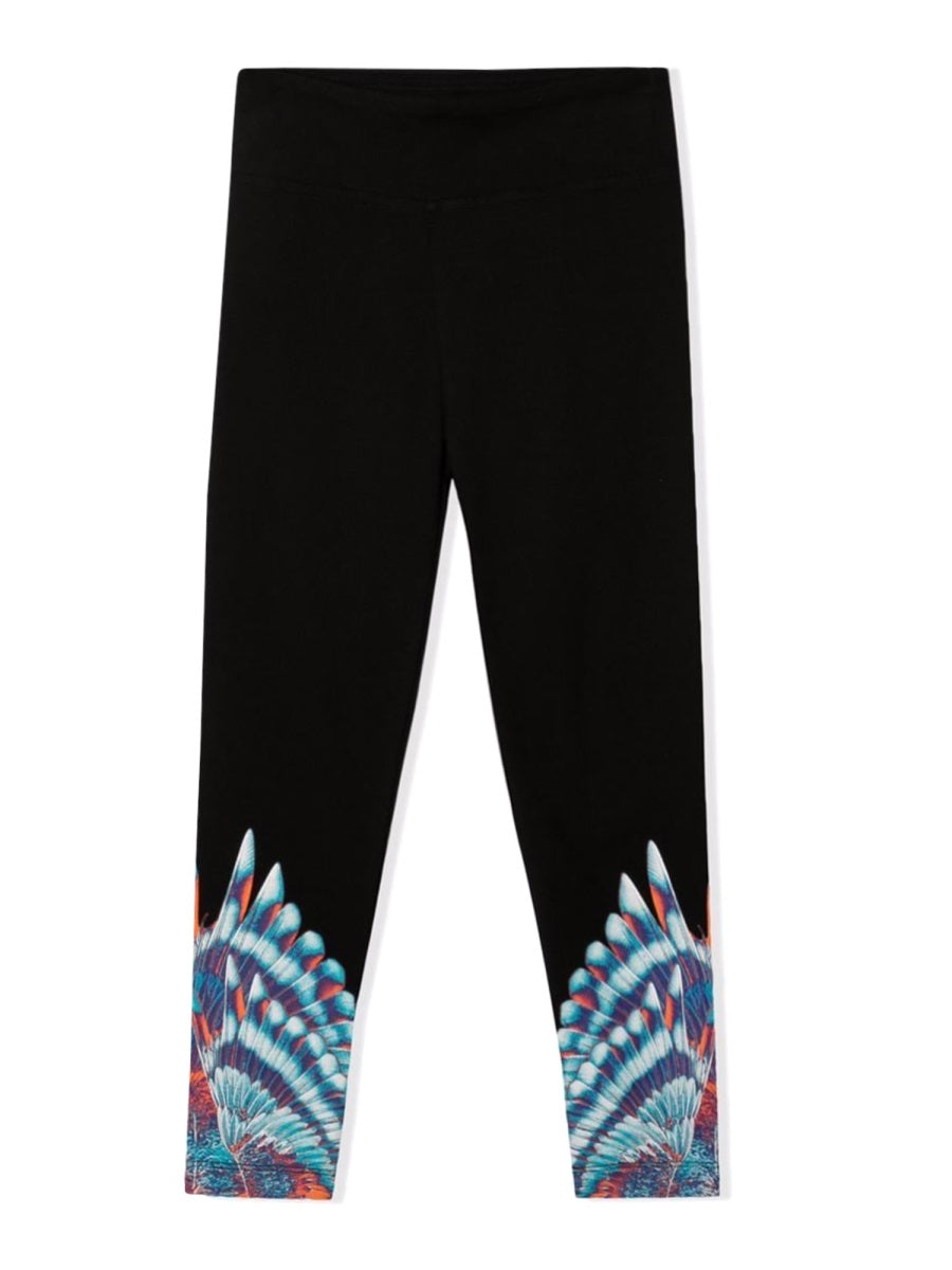 Marcelo Burlon County Of Milan Blue Birds Wings Leggings — Black, view 4