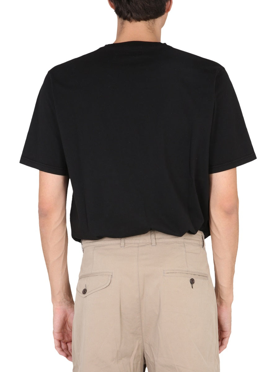 Universal Works Organic Cotton Crewneck T-Shirt — Black, view 3