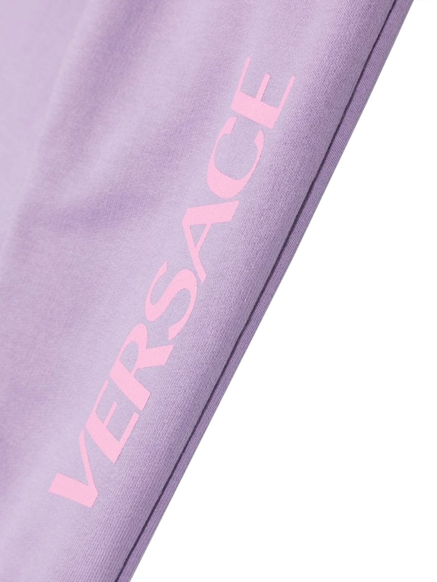Versace Logo Cotton Joggers — Purple, view 2