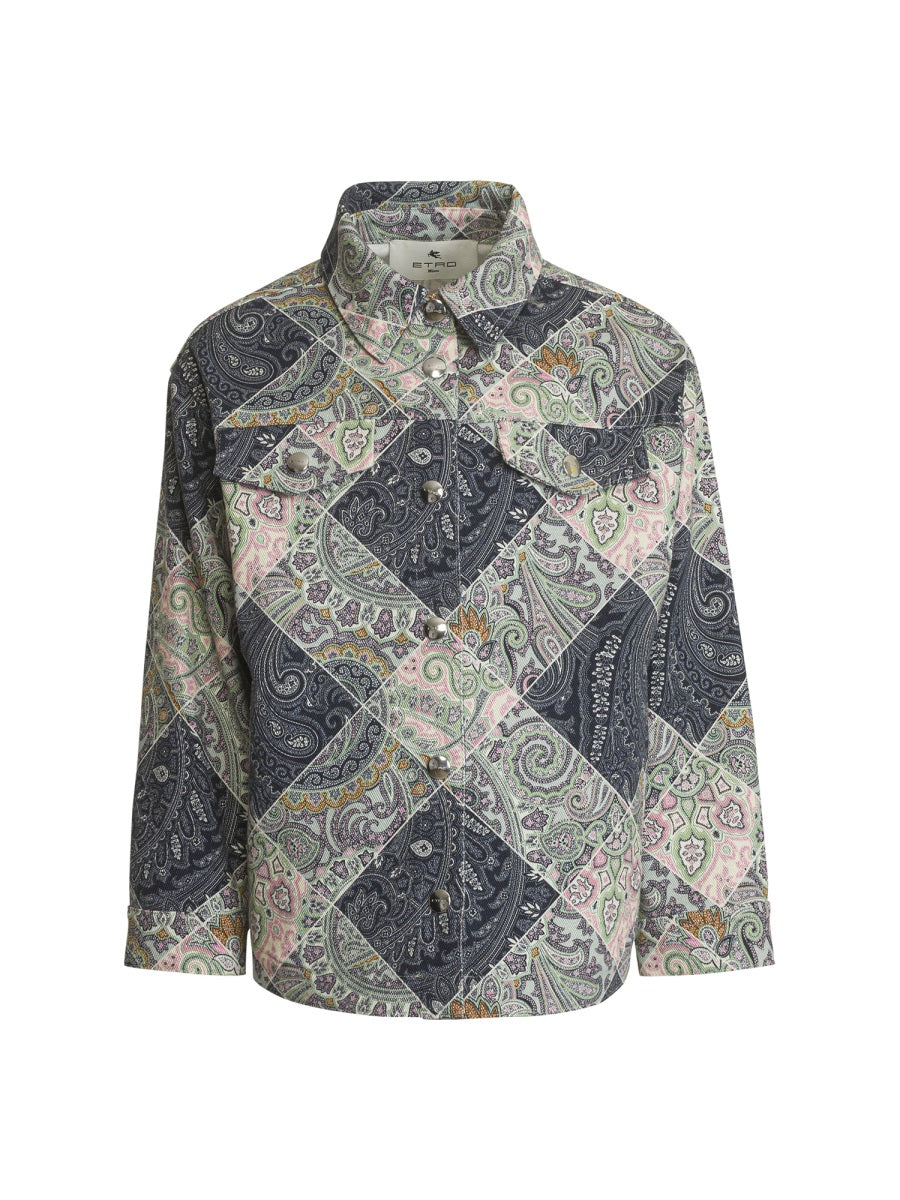 Etro Plaid Cotton Jacket — Blue by Etro