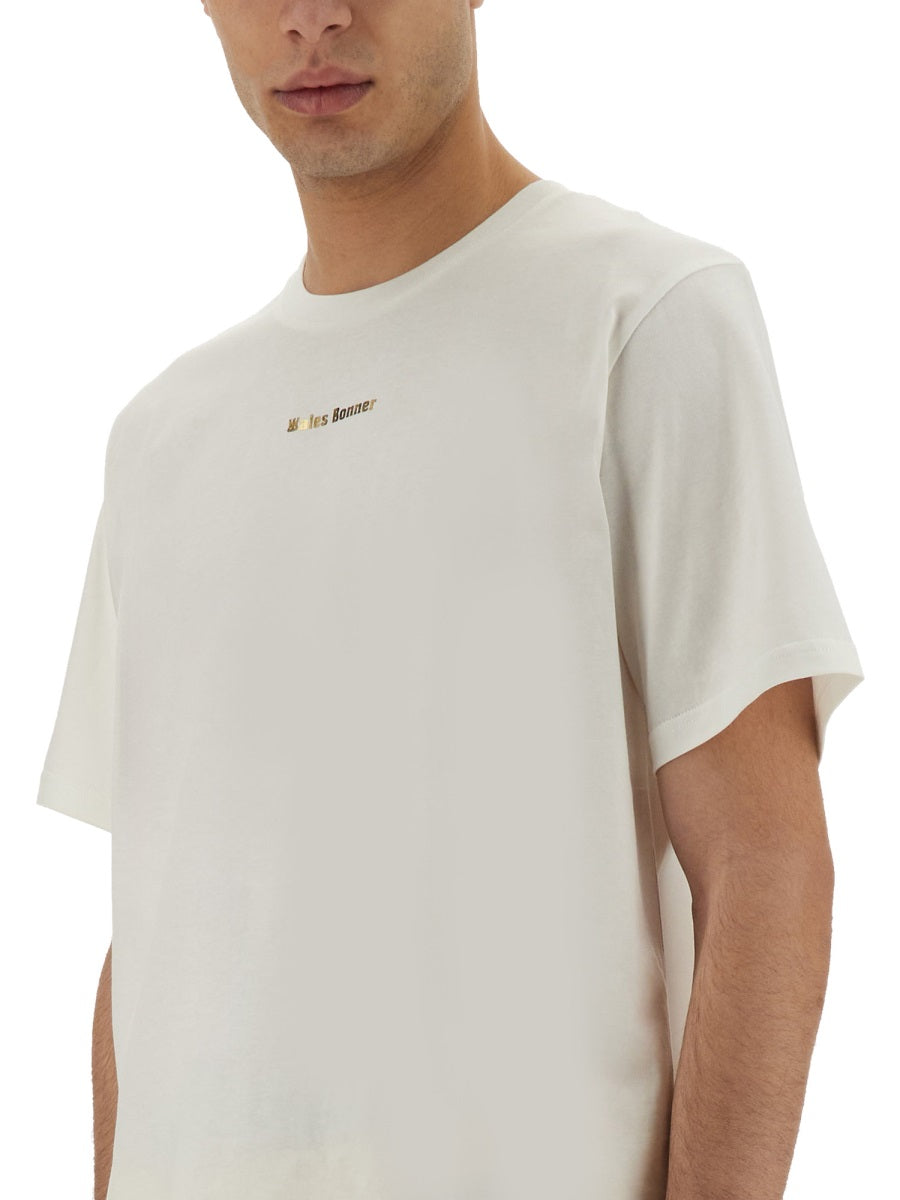 Wales Bonner Organic Cotton T-Shirt — White, view 2